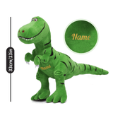 Load image into Gallery viewer, Name Personalized Dinosaur Stuffed Animal Cute T Rex Plush Toy for Boys Girls Birthday Gifts Green Trex 33cm