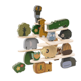Load image into Gallery viewer, Wooden Forest Theme Animal Balance Jenga Game