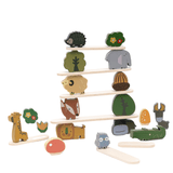 Load image into Gallery viewer, Wooden Forest Theme Animal Balance Jenga Game
