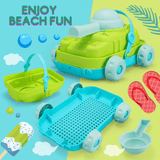 Load image into Gallery viewer, Dinosaur Sand Toys Beach Toys Set with Basket Molds Digger Scoop Shovel Tank Truck Beach toy set