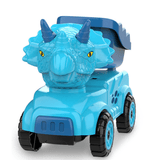 Load image into Gallery viewer, Inertial Take Apart Construction Dinosaur Truck Car T Rex Triceratops Excavator Toy for Kids Blue Triceratops