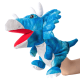 Load image into Gallery viewer, Adorable Plush Dinosaur Hand Puppet Interactive Cosplay Role Play Game Toy Triceratops