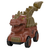 Load image into Gallery viewer, Inertial Take Apart Construction Dinosaur Truck Car T Rex Triceratops Excavator Toy for Kids Brown TRex
