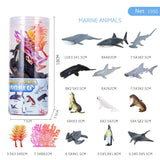 Load image into Gallery viewer, 12 Pcs Realistic Dinosaur Animal Figures in Tube Educational Toy for Kids Aquatic creatures