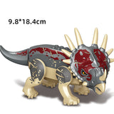 Load image into Gallery viewer, 12&quot; Dinosaur Jurassic Theme DIY Action Figures Building Blocks Toy Playsets Brown Pentaceratops