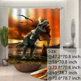 Load image into Gallery viewer, 3D Dinosaur Lively Shower Curtain Bathroom Decor No Smell 06 / 47.2*70.8 inch