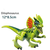 Load image into Gallery viewer, 5‘’ Mini Dinosaur Jurassic Theme DIY Action Figures Building Blocks Toy Playsets Dilophosaurus / Light Green