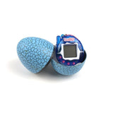 Load image into Gallery viewer, Multi Color Cracked Dinosaur Egg with Key Chain Digital Electronic Pet Game Toy Transparent Blue