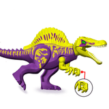 Load image into Gallery viewer, 12&quot; Dinosaur Jurassic Theme DIY Action Figures Building Blocks Toy Playsets Purple Spinosaurus / 20.1*30.5cm